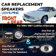 Car Speaker Replacement fits 1984-1987 for Cadillac Eldorado