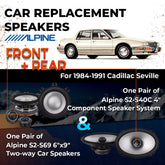 Car Speaker Replacement fits 1984-1991 for Cadillac Seville