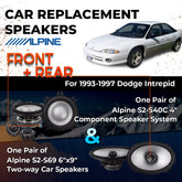 Car Speaker Replacement fits 1993-1997 for Dodge Intrepid