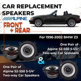 Car Speaker Replacement fits 1996-2002 for BMW Z3