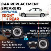 Car Speaker Replacement fits 1997-2003 for BMW 5 Series, ALPINA D10