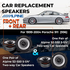 Car Speaker Replacement fits 1999-2004 for Porsche 911 (996)