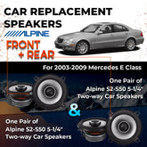 Car Speaker Replacement fits 2003-2009 for Mercedes E-Class