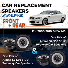 Car Speaker Replacement fits 2006-2010 for BMW M5