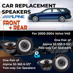 Car Speaker Replacement fits 2000-2004 for Volvo V40