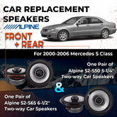 Car Speaker Replacement fits 2000-2006 for Mercedes S-Class