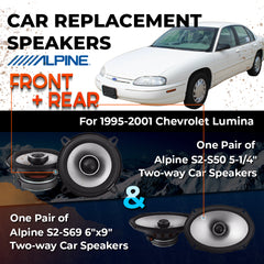 Car Speaker Replacement fits 1995-2001 for Chevrolet Lumina