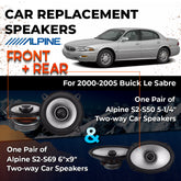 Car Speaker Replacement fits 2000-2005 for Buick Le Sabre