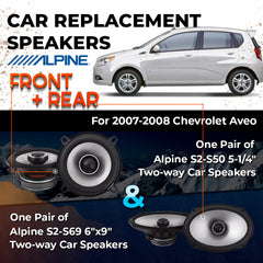 Car Speaker Replacement fits 2007-2008 for Chevrolet Aveo