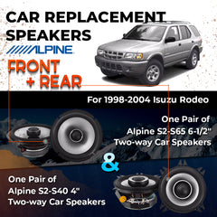 Car Speaker Replacement fits 1998-2004 for Isuzu Rodeo