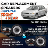 Car Speaker Replacement fits 2001 for Kia Rio
