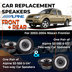 Car Speaker Replacement fits 2002-2004 for Nissan Frontier