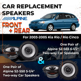 Car Speaker Replacement fits 2003-2005 for Kia Rio / Rio Cinco