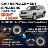 Car Speaker Replacement fits 2007-2014 for GMC Yukon / Yukon XL / Yukon Denali