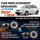 Car Speaker Replacement fits 2009-2011 for Kia Rio / Rio 5