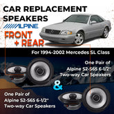 Car Speaker Replacement fits 1994-2002 for Mercedes SL-Class