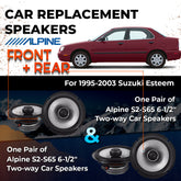 Car Speaker Replacement fits 1995-2003 for Suzuki Esteem wagon