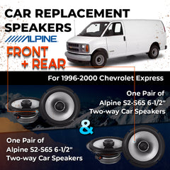 Car Speaker Replacement fits 1996-2000 for Chevrolet Express