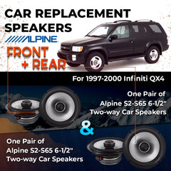 Car Speaker Replacement fits 1997-2000 for Infiniti QX4