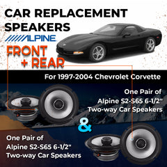 Car Speaker Replacement fits 1997-2004 for Chevrolet Corvette