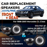 Car Speaker Replacement fits 1998-2001 for Mercedes CL-Class