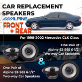 Car Speaker Replacement fits 1998-2002 for Mercedes CLK-Class
