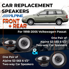 Car Speaker Replacement fits 1998-2005 for Volkswagen Passat
