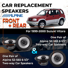 Car Speaker Replacement fits 1999-2000 for Suzuki Vitara