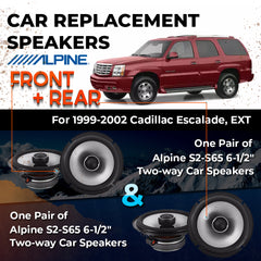 Car Speaker Replacement fits 1999-2002 for Cadillac Escalade, Escalade EXT