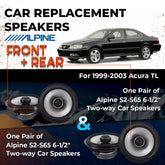 Car Speaker Replacement fits 1999-2003 for Acura TL