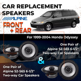 Car Speaker Replacement fits 1999-2004 for Honda Odyssey