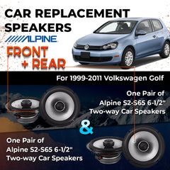 Car Speaker Replacement fits 1999-2011 for Volkswagen Golf
