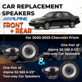 Car Speaker Replacement fits 2000-2003 for Chevrolet Prizm