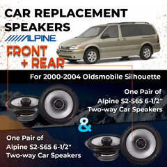 Car Speaker Replacement fits 2000-2004 for Oldsmobile Silhouette