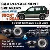 Car Speaker Replacement fits 2001-2002 for Suzuki Grand Vitara