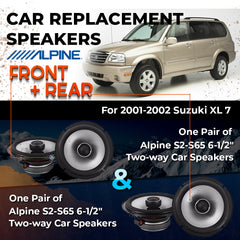 Car Speaker Replacement fits 2001-2002 for Suzuki XL-7