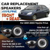 Car Speaker Replacement fits 2001-2003 for Toyota Prius