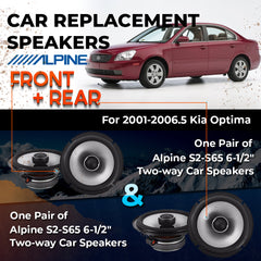 Car Speaker Replacement fits 2001-2006.5 for Kia Optima