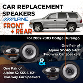 Car Speaker Replacement fits 2002-2003 for Dodge Durango