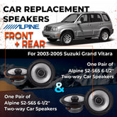 Car Speaker Replacement fits 2003-2005 for Suzuki Grand Vitara