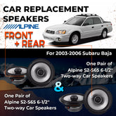Car Speaker Replacement fits 2003-2006 for Subaru Baja