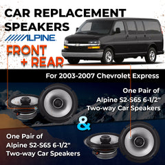 Car Speaker Replacement fits 2003-2007 for Chevrolet Express