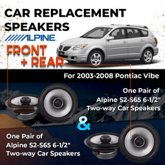 Car Speaker Replacement fits 2003-2008 for Pontiac Vibe
