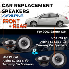 Car Speaker Replacement fits 2003 for Saturn ION