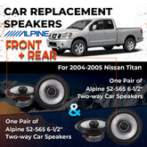 Car Speaker Replacement fits 2004-2005 for Nissan Titan