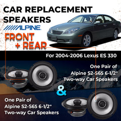 Car Speaker Replacement fits 2004-2006 for Lexus ES 330