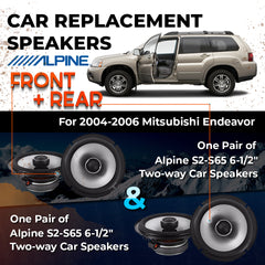 Car Speaker Replacement fits 2004-2006 for Mitsubishi Endeavor