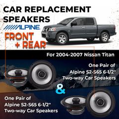 Car Speaker Replacement fits 2004-2007 for Nissan Titan