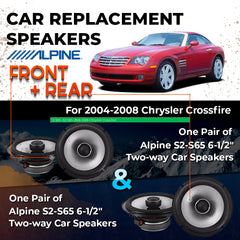Car Speaker Replacement fits 2004-2008 for Chrysler Crossfire