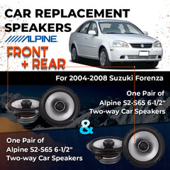 Car Speaker Replacement fits 2004-2008 for Suzuki Forenza